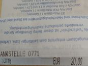 Fuel receipt - 20,00 €